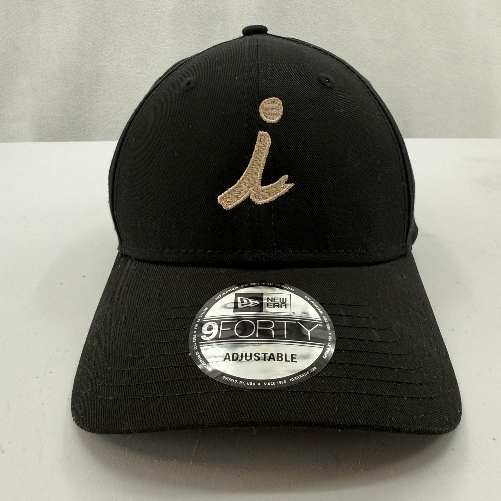 New Era 9FORTY Hat Mens i Black Embroidered Adjustable Baseball Cap